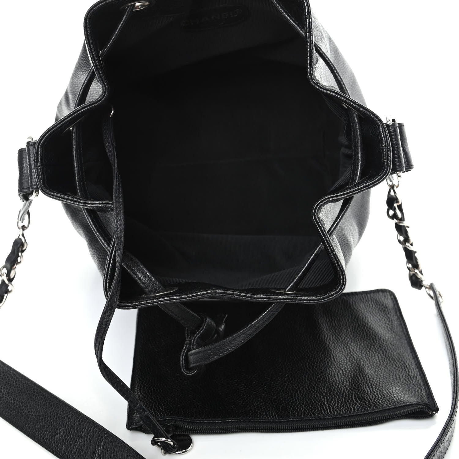 Chanel Caviar Drawstring Shoulder Bag Black 5 of 9