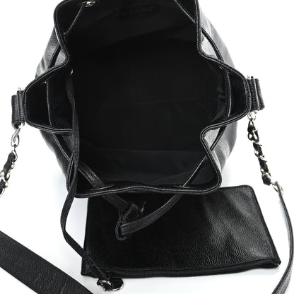 Chanel Caviar Drawstring Shoulder Bag Black 5 of 9