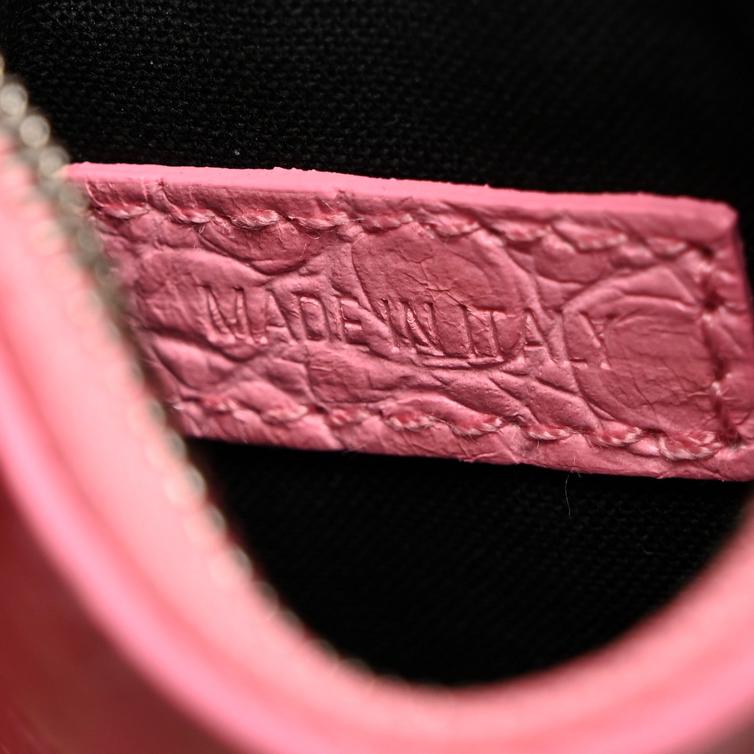 Balenciaga Calfskin Crocodile Embossed Le Cagole Coin Card Holder Sweet Pink 7 of 8