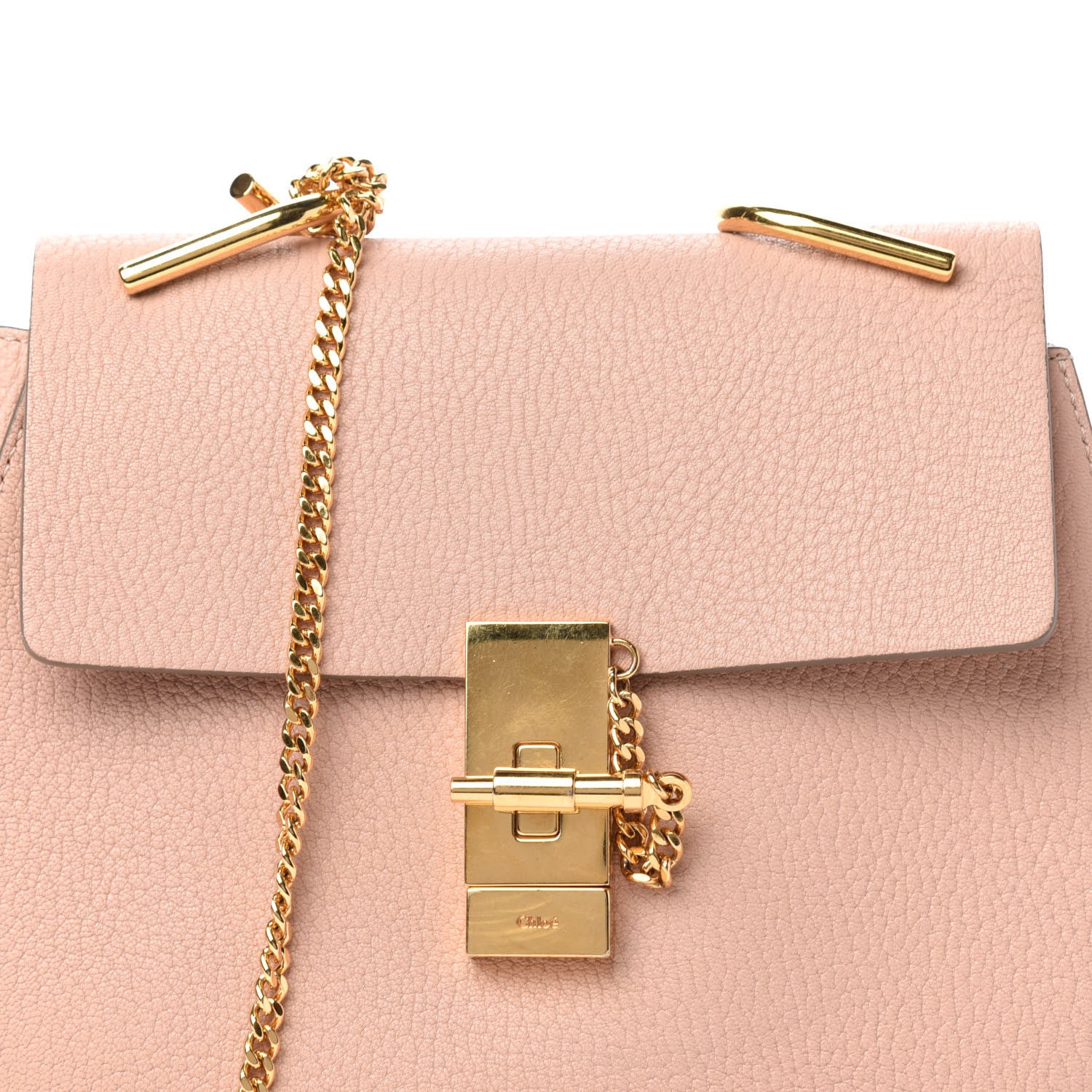 Chloe Grained Lambskin Drew Shoulder Bag Cement Pink 11 of 11