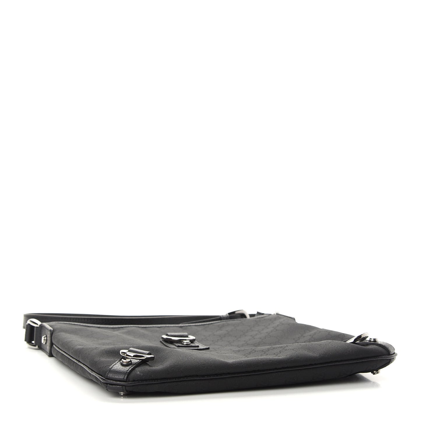 Nylon Monogram Abbey Messenger Bag Black