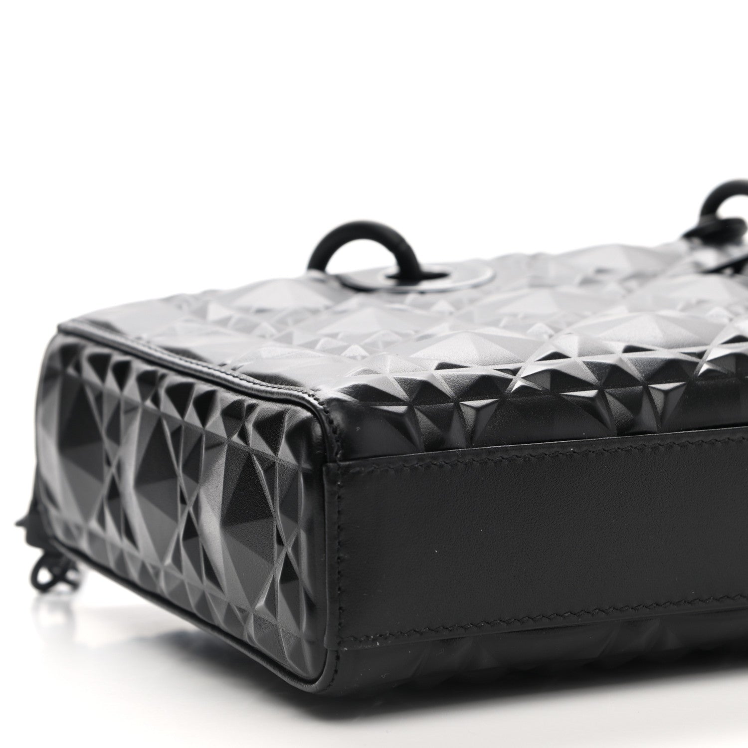 Christian Dior Calfskin Cannage Diamond Medium Lady D-Joy Black 8 of 10