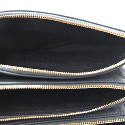 Saint Laurent Lambskin Diamond Quilted Monogram Angie Chain Bag Dark Smog 6 of 12