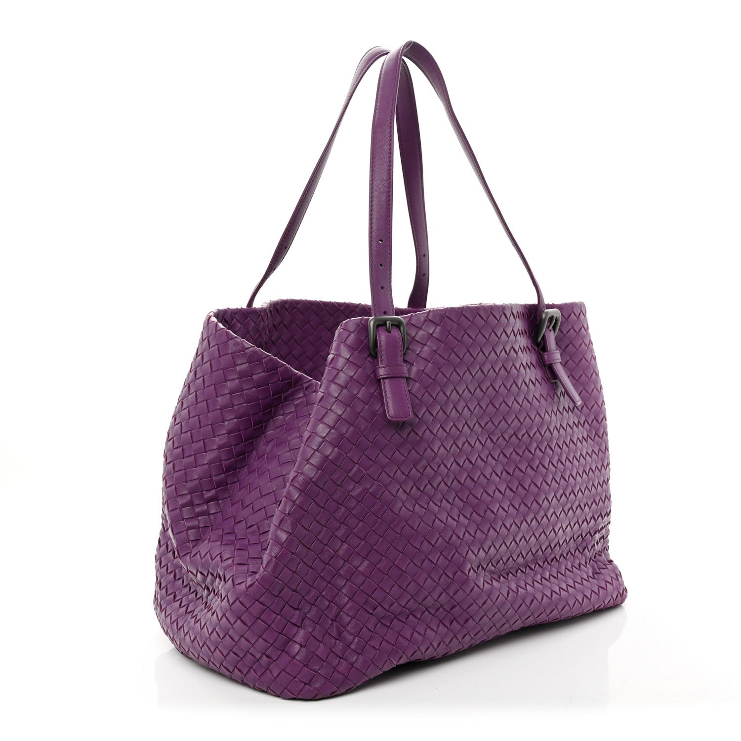 Bottega Veneta Nappa Intrecciato Large Cesta Tote Eggplant