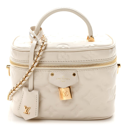 Louis Vuitton Lambskin Embossed Monogram Vanity PM Cream 1 of 11