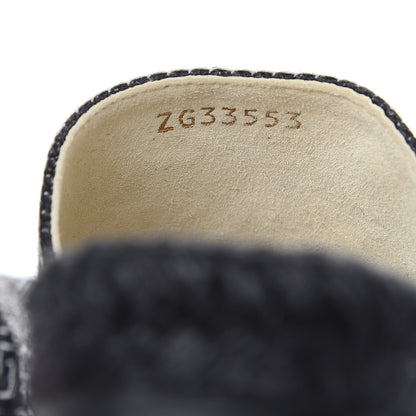 Chanel Tweed CC Slip On Espadrilles 39 Black Silver 7 of 10