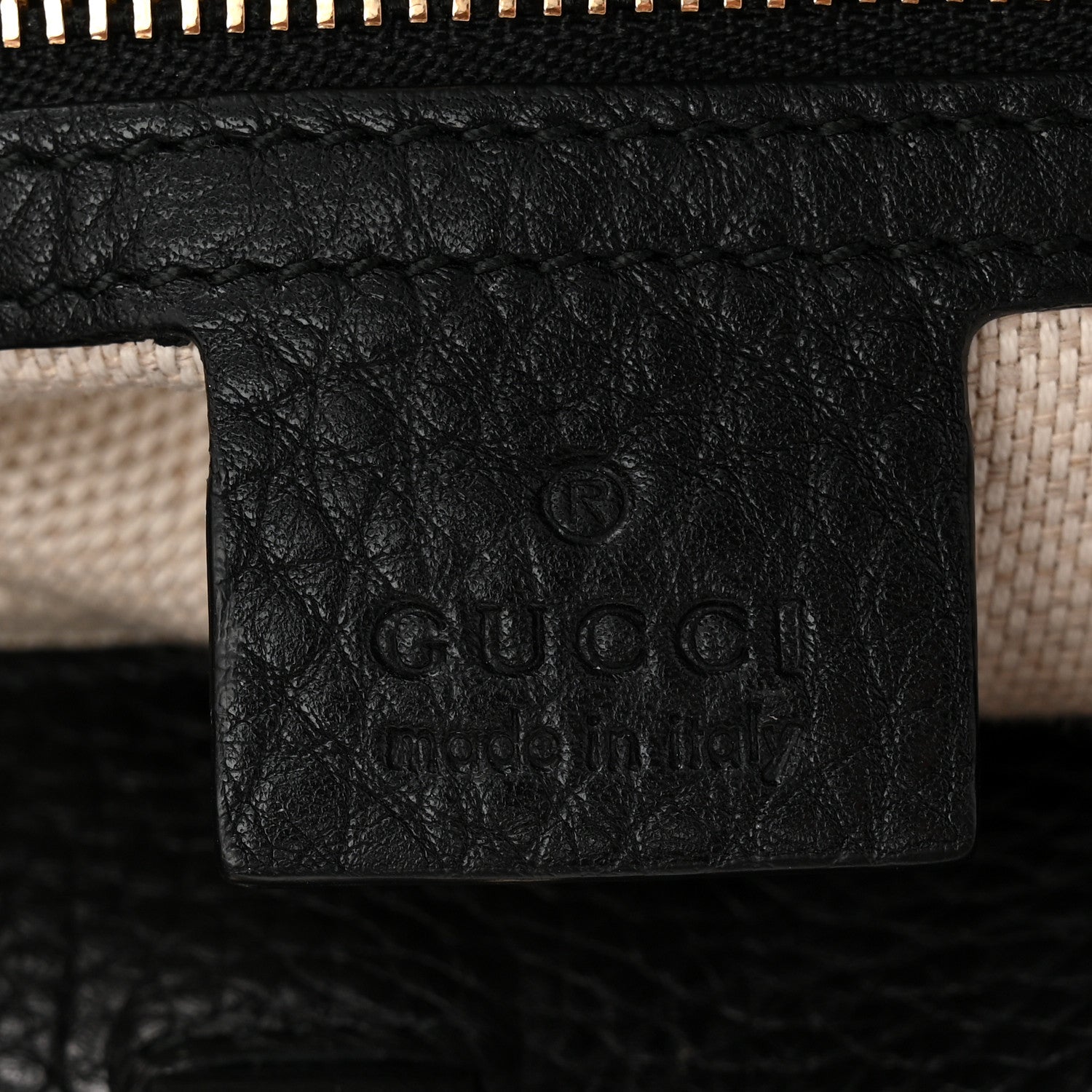 Gucci Pebbled Calfskin Medium Soho Chain Shoulder Bag Black 6 of 11