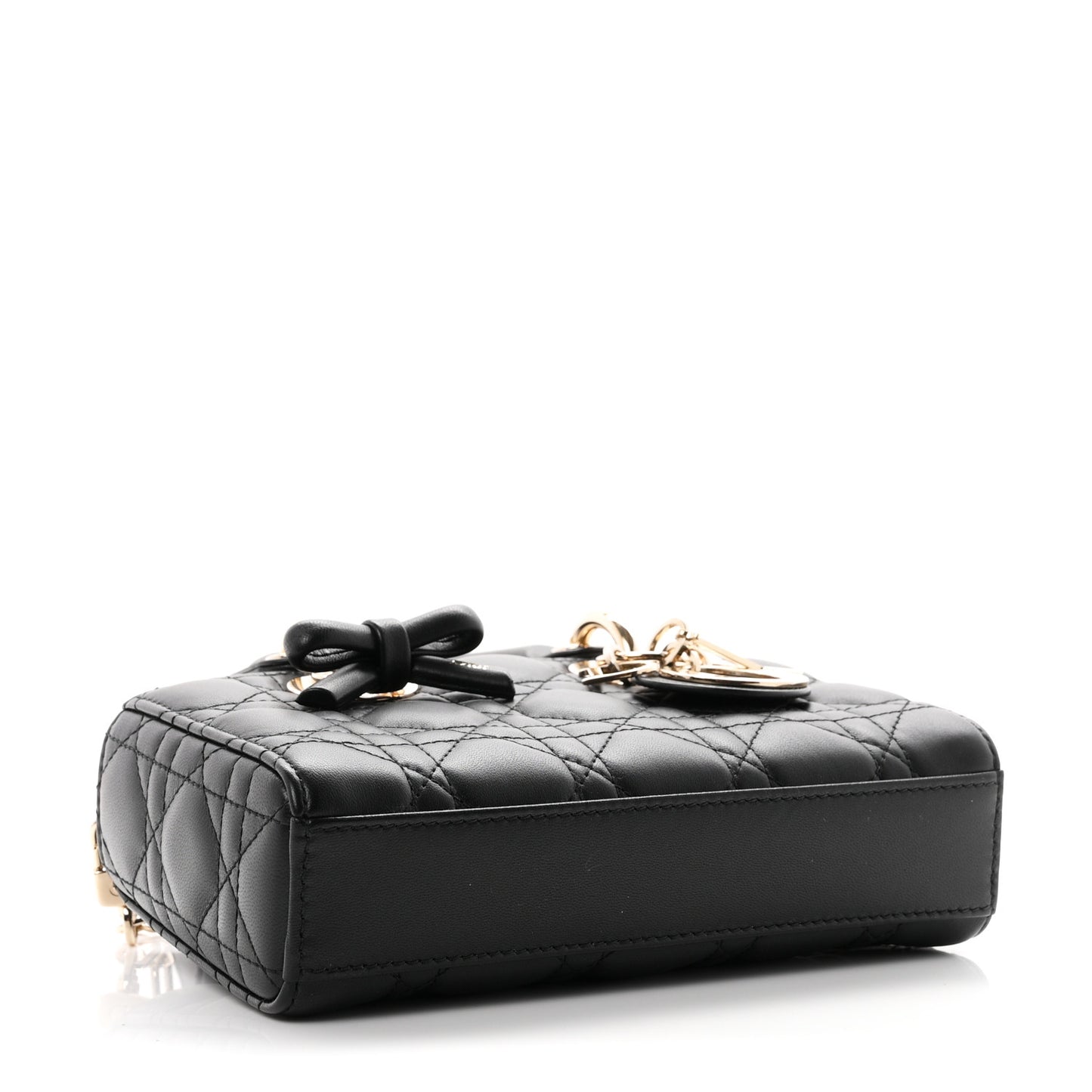 Lambskin Cannage Small Lady D-Joy Black