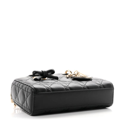 Christian Dior Lambskin Cannage Small Lady D-Joy Black 4 of 11