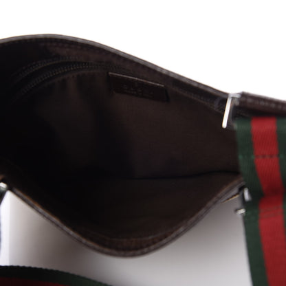 Gucci GG Monogram Web Messenger Crossbody Bag Dark Brown 5 of 7