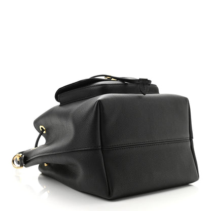 Louis Vuitton Calfskin Lockme Bucket MM Black 4 of 11