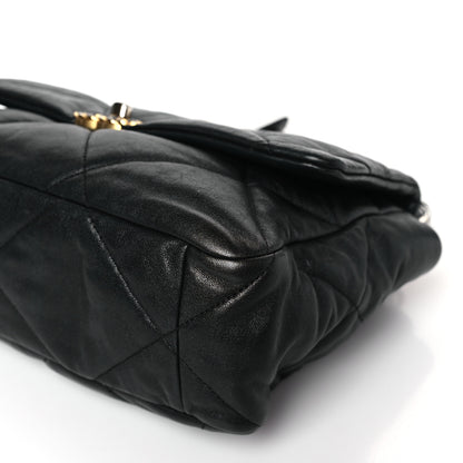 Chanel Goatskin Quilted Large Chanel 19 Flap Black 9 of 11