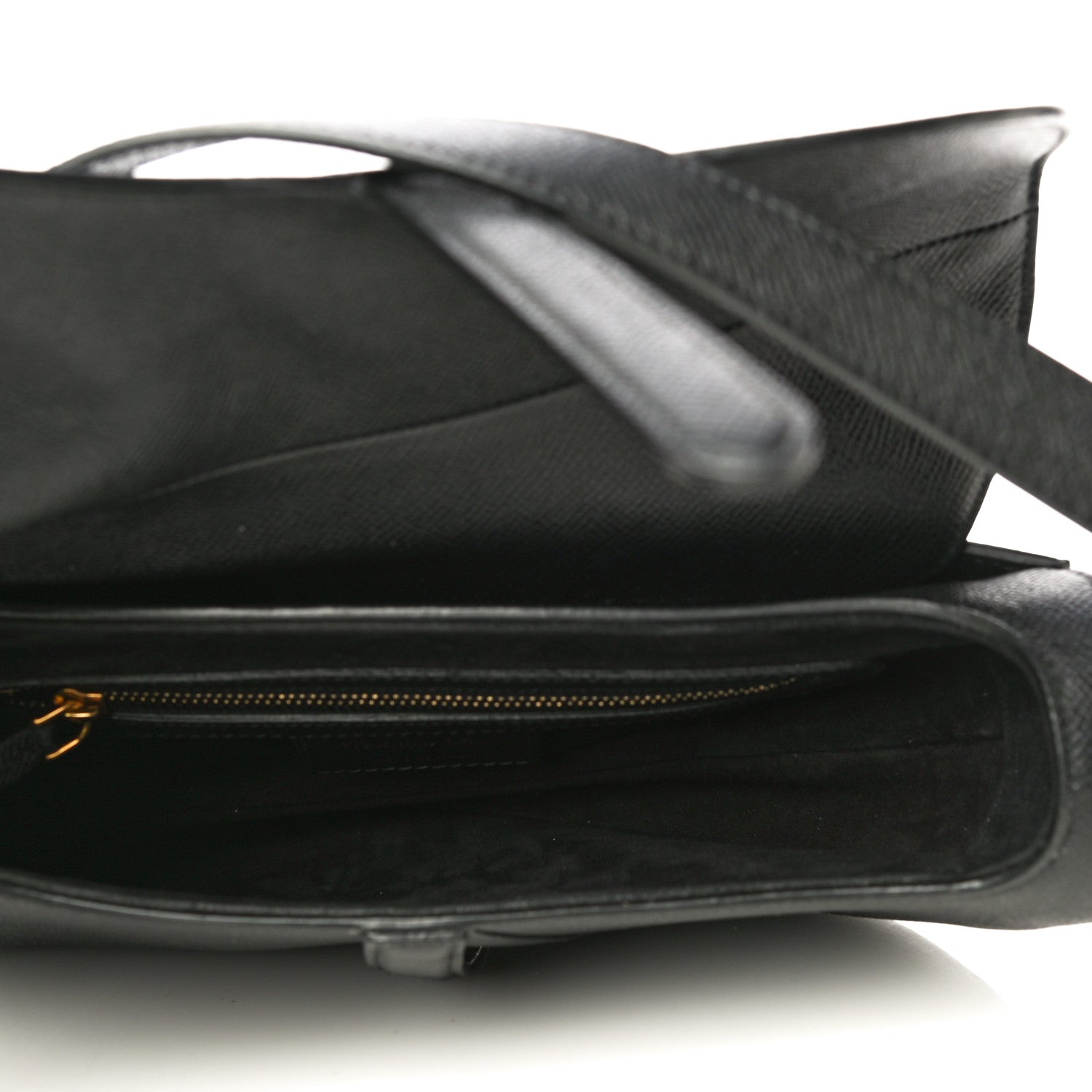 Christian Dior Grained Calfskin Saddle Bag Black 4 of 15