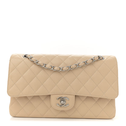 Chanel Caviar Quilted Medium Double Flap Beige Clair 1 of 11