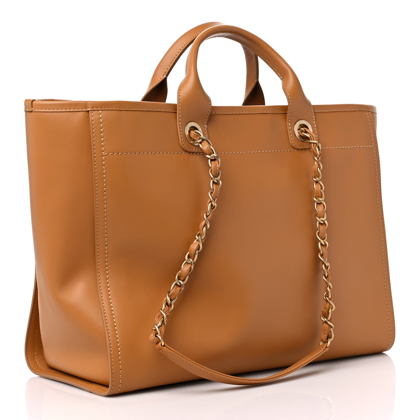 Calfskin Medium Deauville Tote Brown