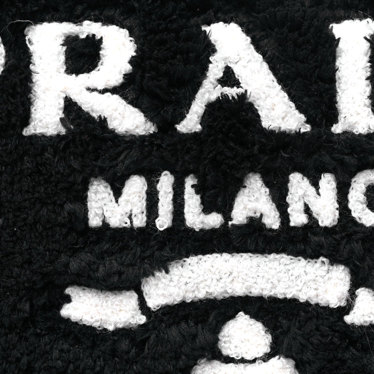 Prada Terry Cloth Mini Re-Edition 2000 Bag Black White 7 of 9