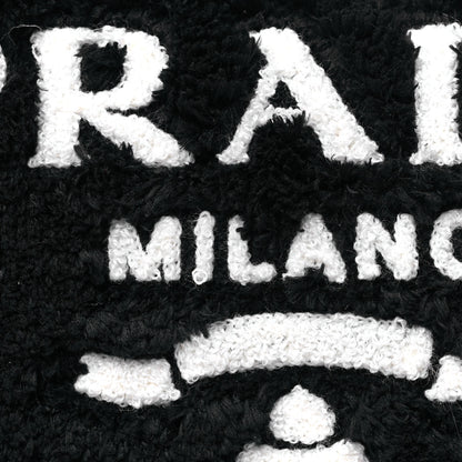Prada Terry Cloth Mini Re-Edition 2000 Bag Black White 7 of 9