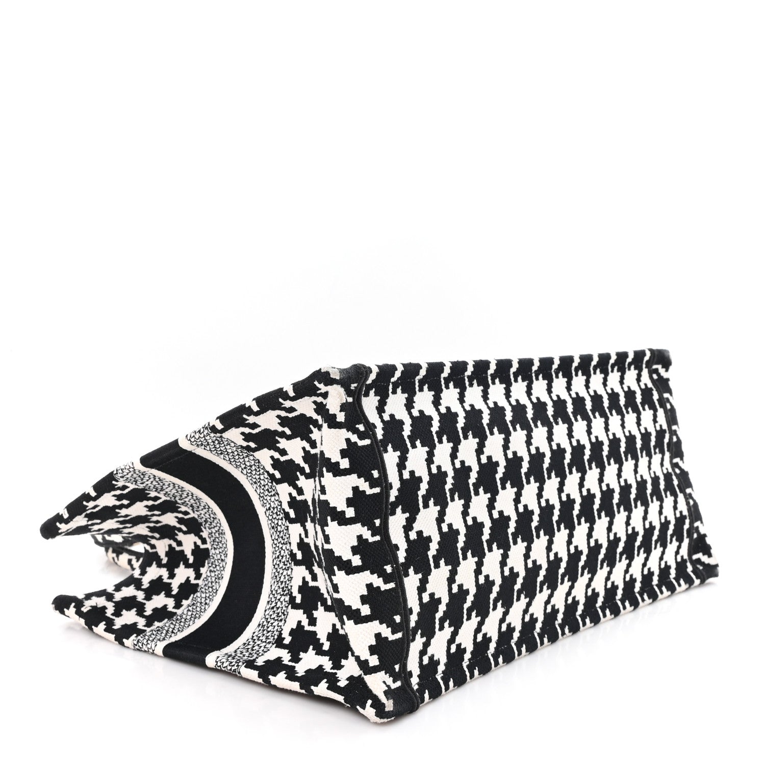 Christian Dior Canvas Macro Houndstooth Embroidered Medium Book