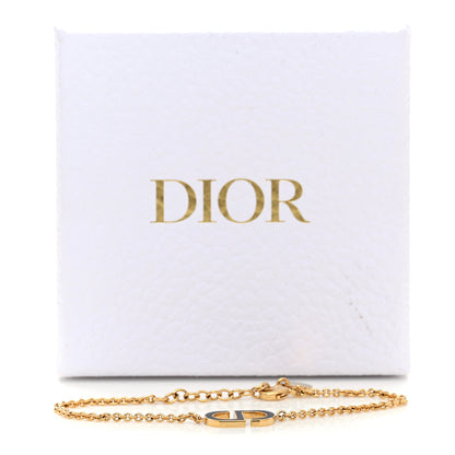 Christian Dior Metal Enamel CD Bracelet Gold Black 6 of 6