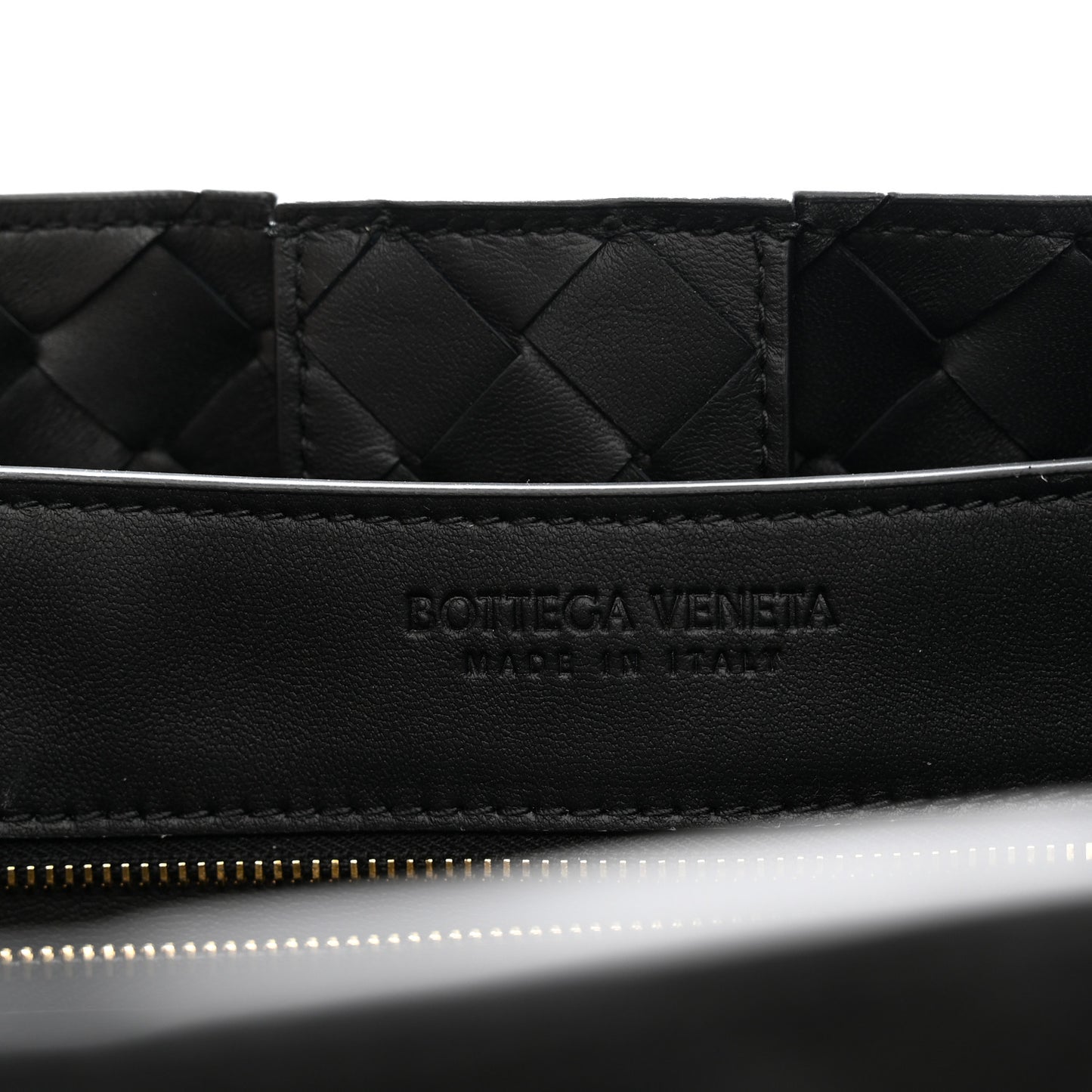 Nappa Intrecciato Medium Andiamo Shoulder Bag Black