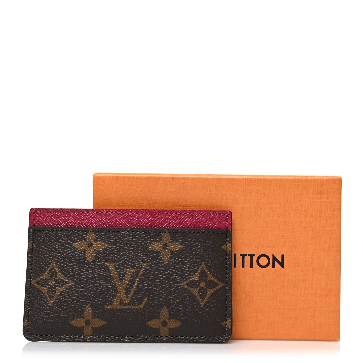 Monogram Card Holder Fuchsia