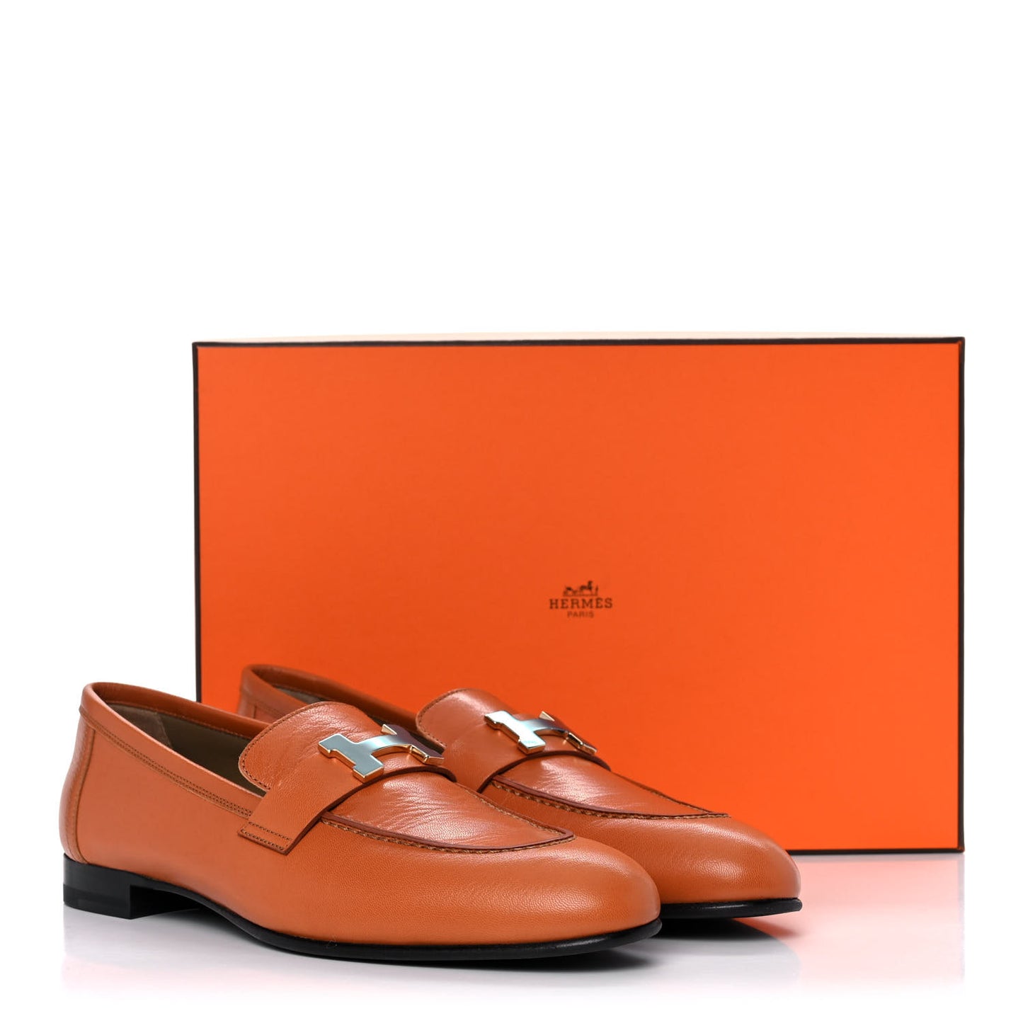 Goatskin Womens Paris Loafers 39 Marron Glaise