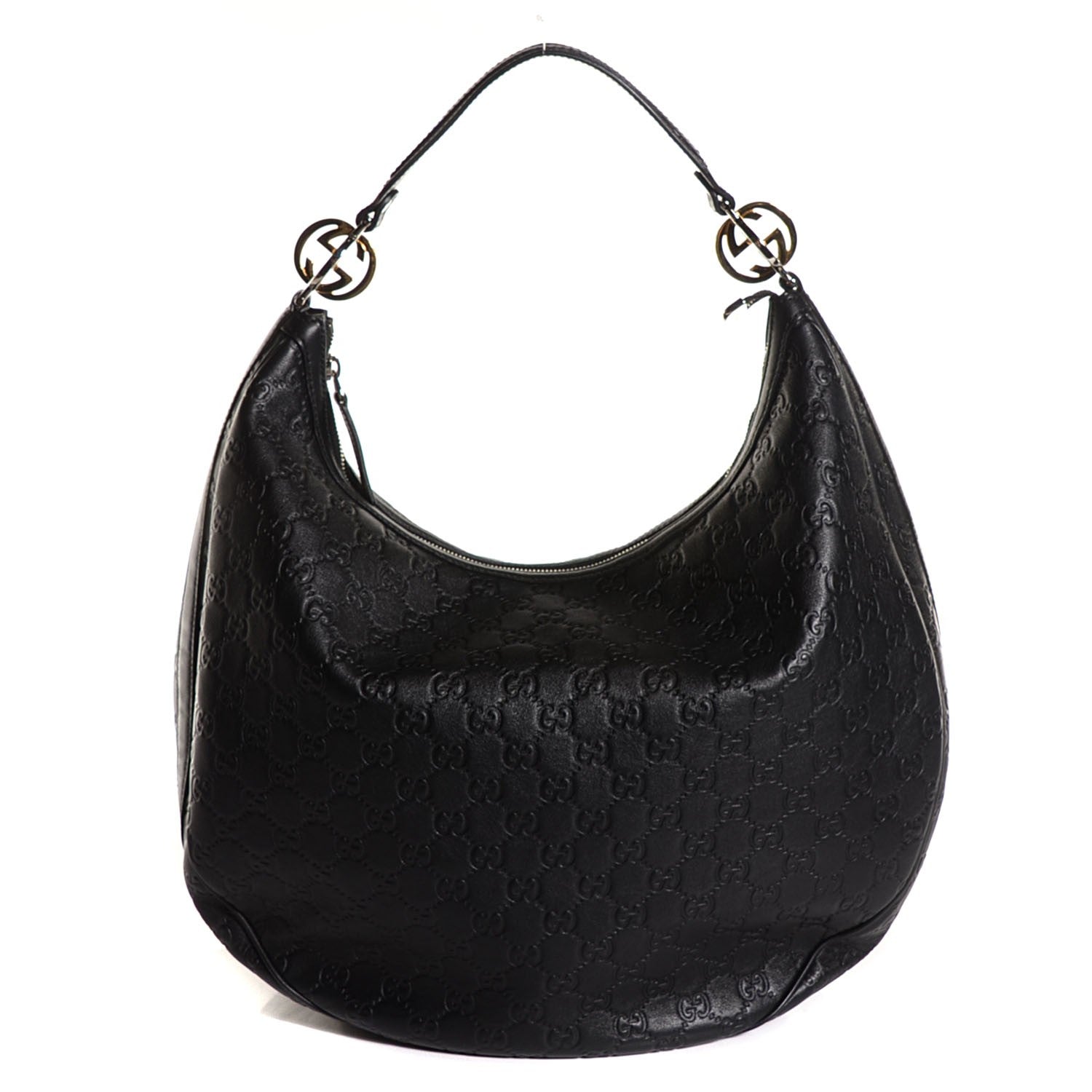 Gucci Guccissima Large GG Twins Hobo Black 1 of 7