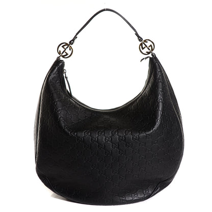 Gucci Guccissima Large GG Twins Hobo Black 1 of 7