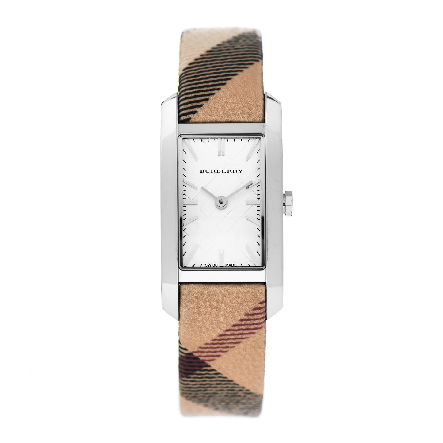 Stainless Steel Calfskin 20mm Heritage Nova Check Quartz Watch BU9508