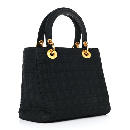 Christian Dior Nylon Cannage Medium Lady Dior Black 3 of 19
