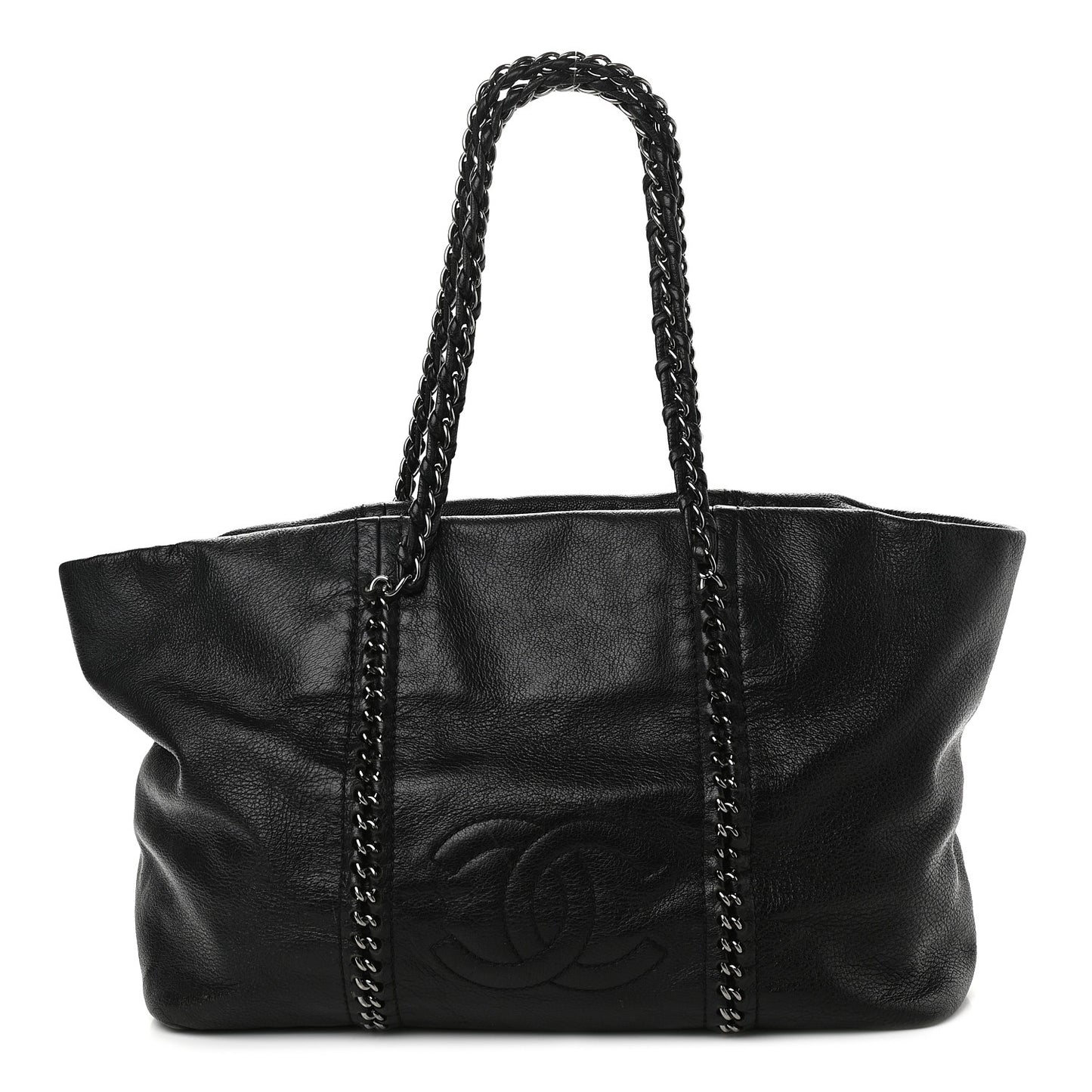 Deerskin Luxe Ligne Tote Black