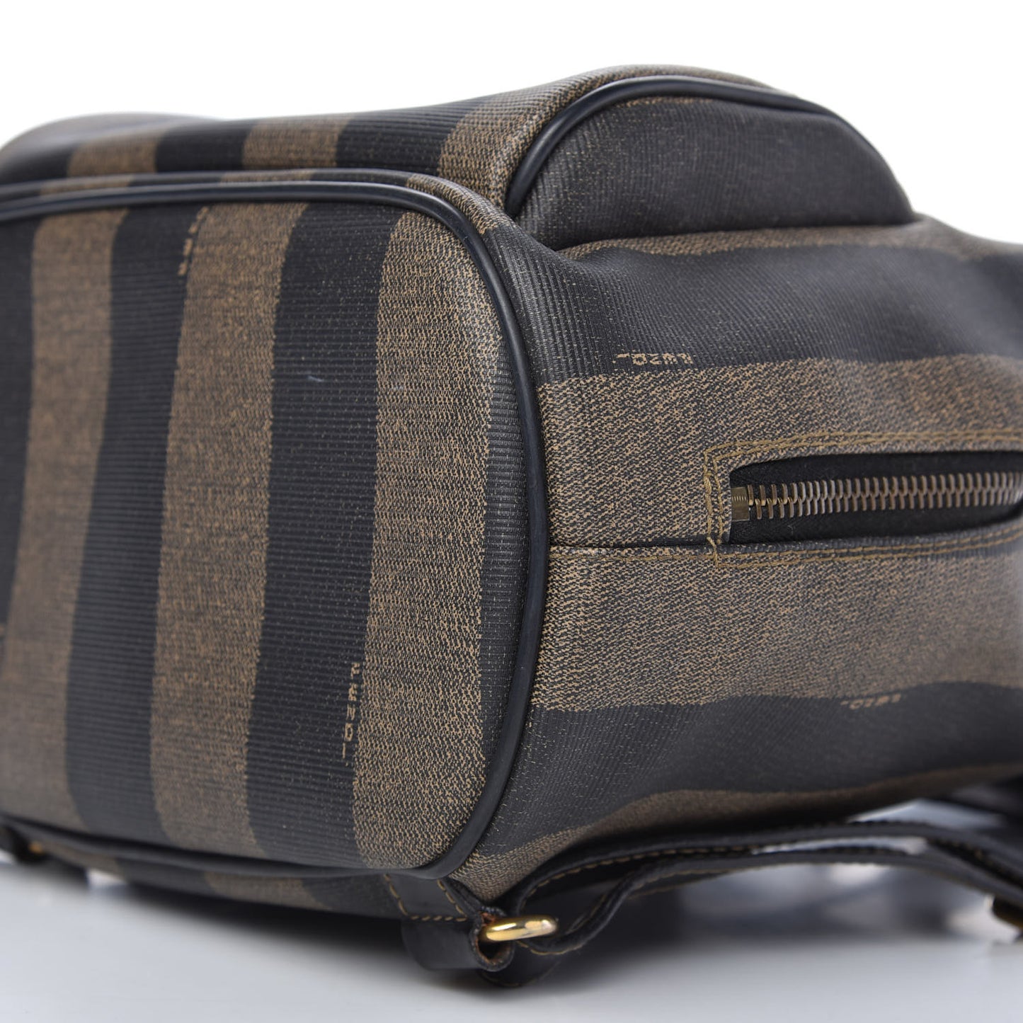 Coated Canvas Pequin Drawstring Backpack Tobacco