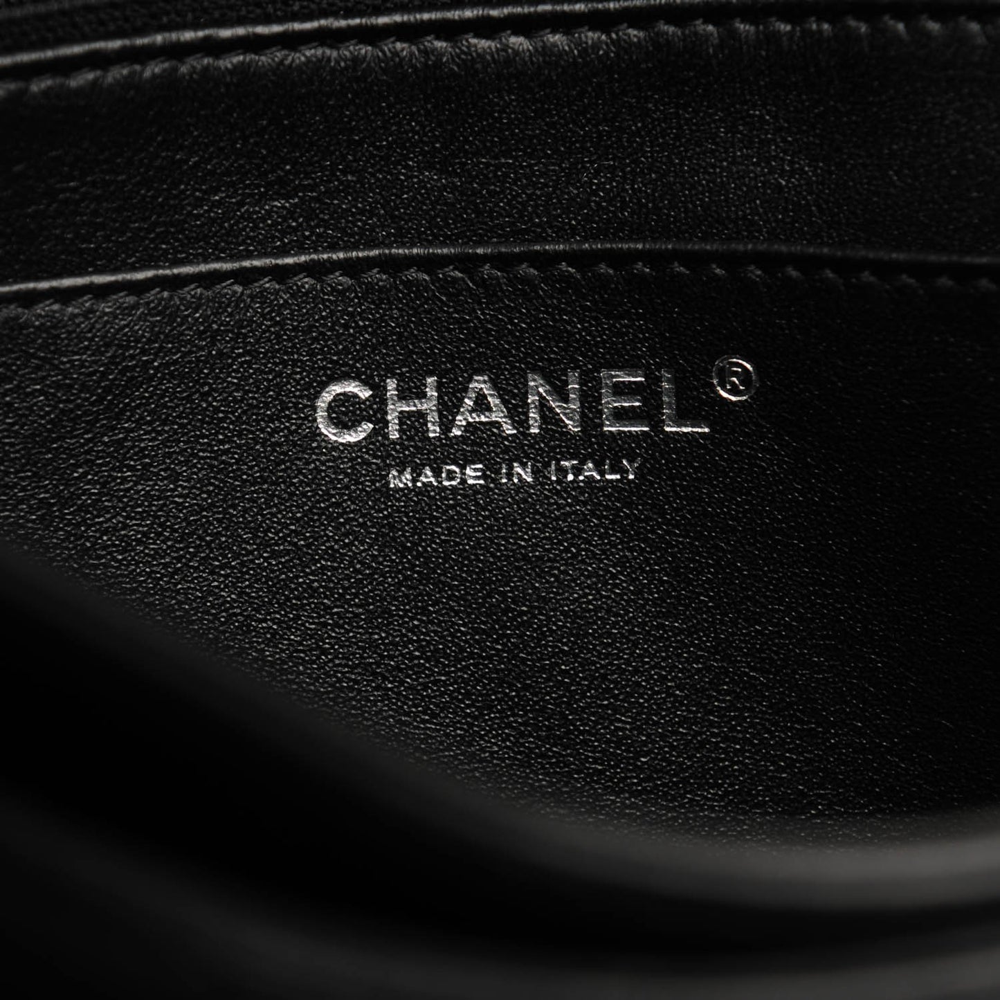 Lambskin Quilted Large Geometric Flap Black