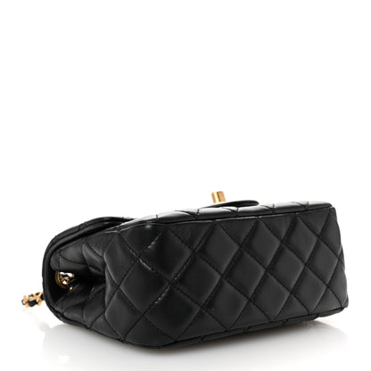 Chanel Lambskin Quilted Mini Pearl Crush Flap Black 4 of 12
