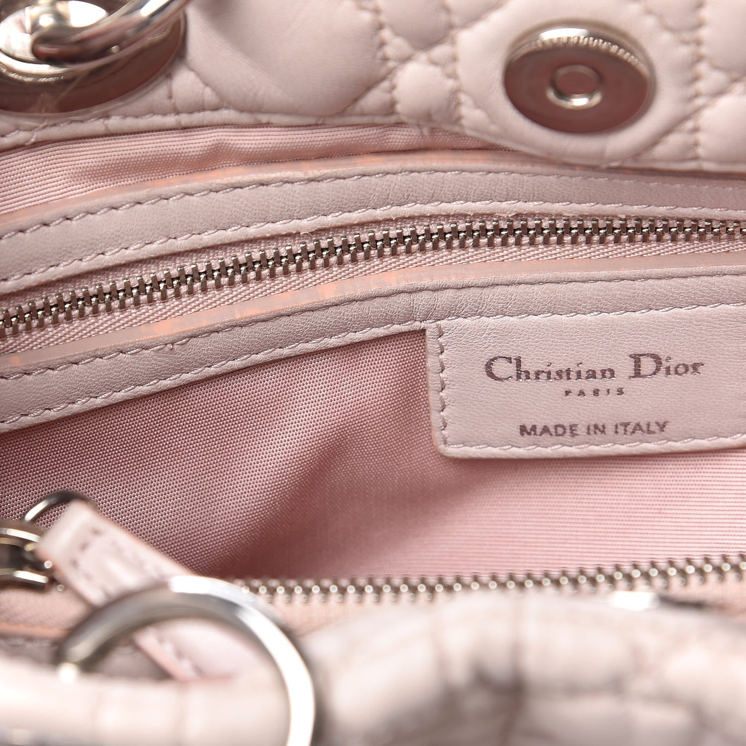Christian Dior Lambskin Cannage Small Dior Soft Shopping Tote Light Pink 8 of 22