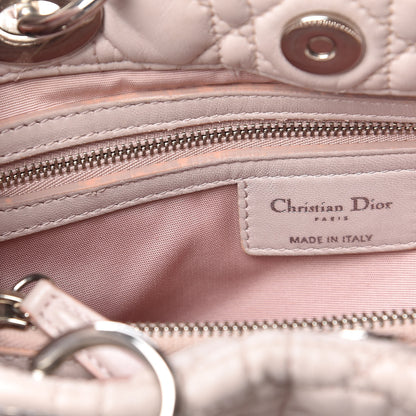 Christian Dior Lambskin Cannage Small Dior Soft Shopping Tote Light Pink 8 of 22