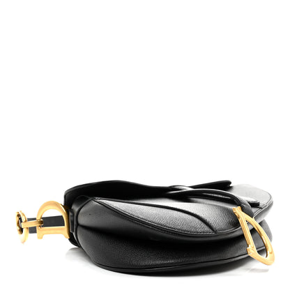 Christian Dior Grained Calfskin Saddle Bag Black 4 of 11