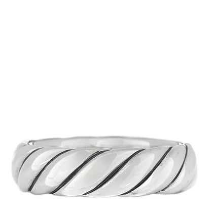 David Yurman Sterling Silver 6mm Sculpted Cable Band Ring 59 8.75 1 of 5
