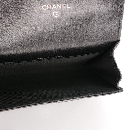 Chanel Metallic Calfskin Perforated Quilted Card Holder Grey 5 of 8