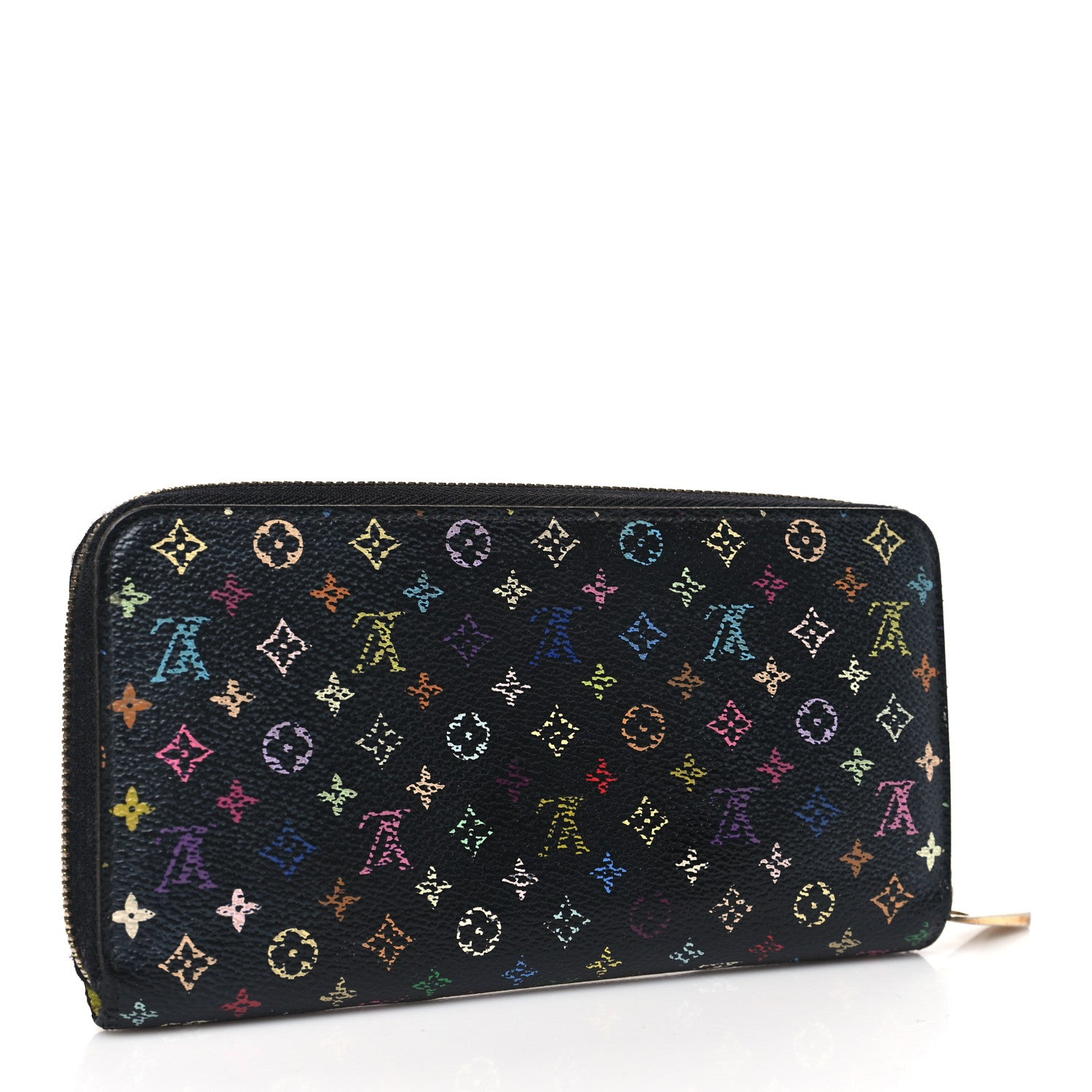 Louis Vuitton Monogram Multicolor Zippy Wallet Black Pistachio 3 of 9