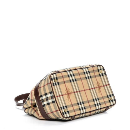 Burberry Haymarket Check Buckle Satchel 4 of 7