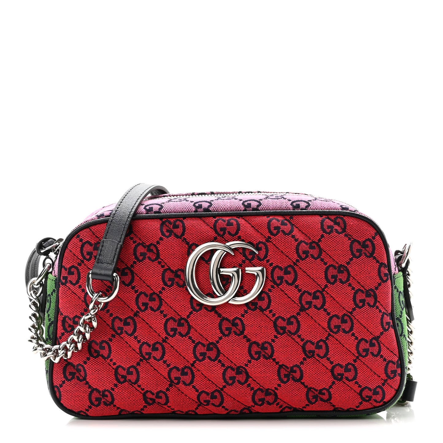 Monogram Multicolor Matelasse Diagonal Small GG Marmont Chain Shoulder Bag Red Blue Yellow Green Pink
