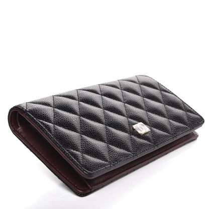 Chanel Caviar Quilted Yen Wallet Black 4 of 9