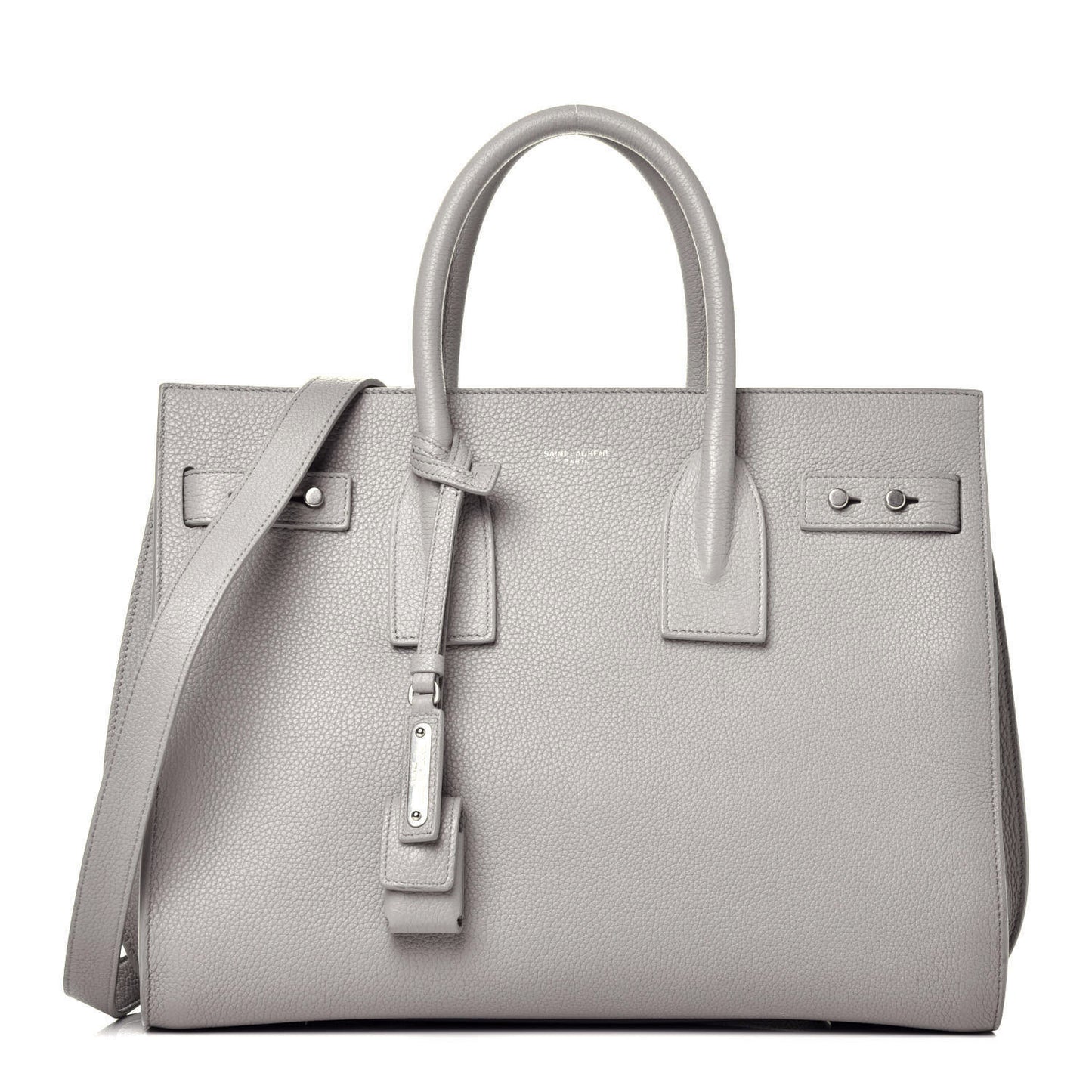 Grained Calfskin Small Supple Sac De Jour Grey
