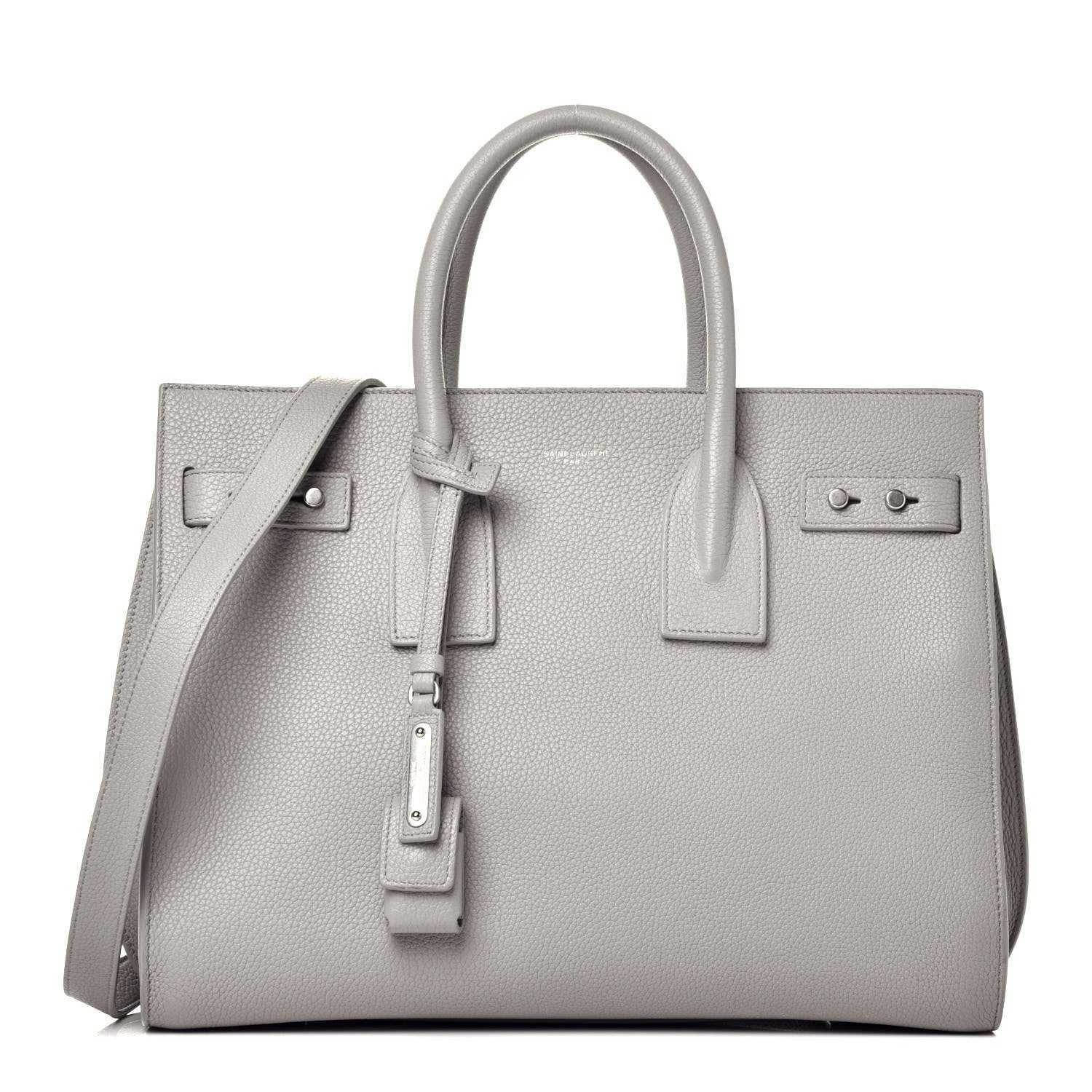 Saint Laurent Grained Calfskin Small Supple Sac De Jour Grey 1 of 10