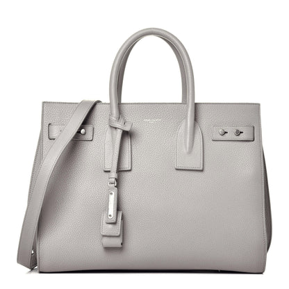 Saint Laurent Grained Calfskin Small Supple Sac De Jour Grey 1 of 10