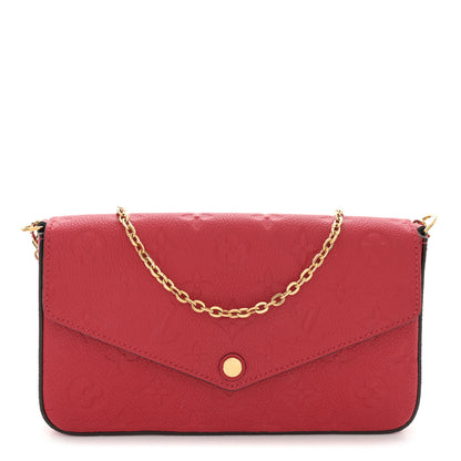 Louis Vuitton Empreinte Pochette Felicie Chain Wallet Scarlet 1 of 11