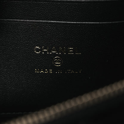 Chanel Velvet Diamanté Quilted Top Handle Slim Vanity Case With Chain Black 6 of 10