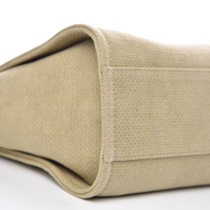 Chanel Canvas Small Deauville Tote Beige Black 8 of 9