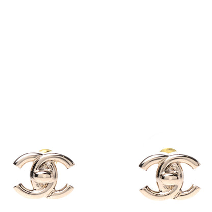 Chanel Metal CC Turnlock Earrings Gold 1 of 4